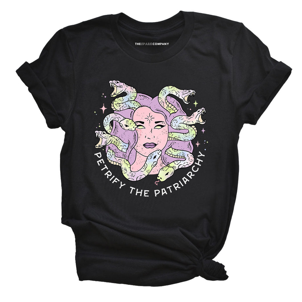 Limited Colour: Petrify The Patriarchy T-Shirt-Feminist Apparel, Feminist Clothing, Feminist T Shirt, BC3001-The Spark Company