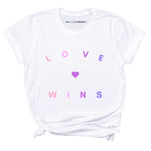 Load image into Gallery viewer, Love Wins Bisexual Colours T-Shirt-LGBT Apparel, LGBT Clothing, LGBT T Shirt, BC3001-The Spark Company