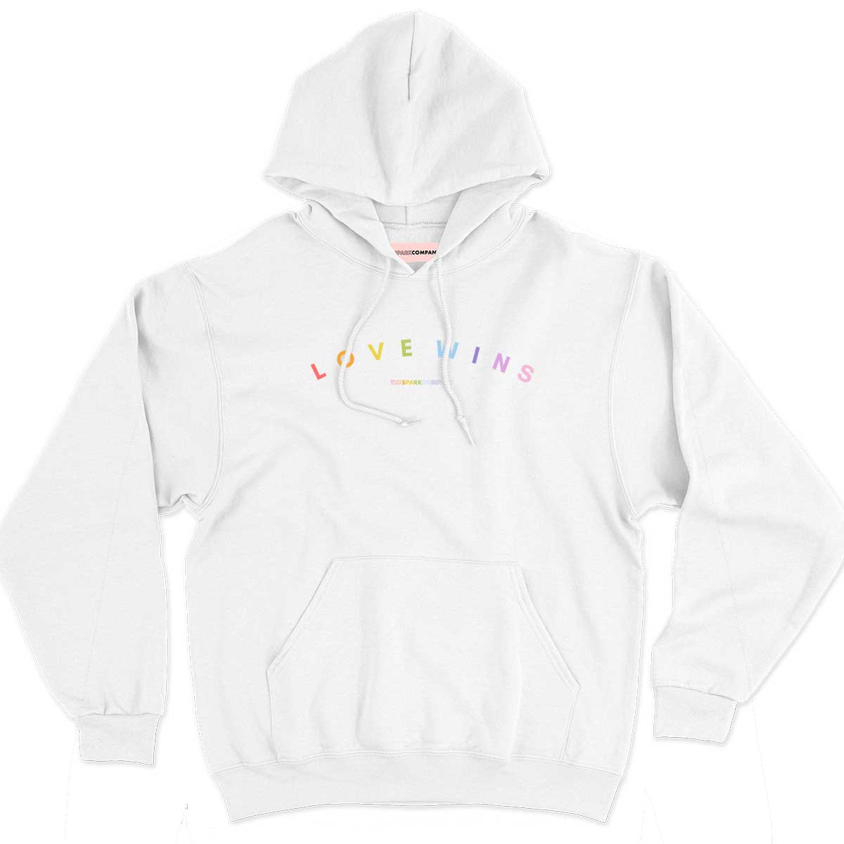 Love Wins Pastel Heart Hoodie-Feminist Apparel, Feminist Clothing, Feminist Hoodie, JH001-The Spark Company