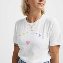 Load image into Gallery viewer, Love Wins Pastel Heart T-Shirt-LGBT Apparel, LGBT Clothing, LGBT T Shirt, BC3001-The Spark Company