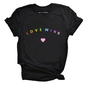 Love Wins Pastel Heart T-Shirt-LGBT Apparel, LGBT Clothing, LGBT T Shirt, BC3001-The Spark Company