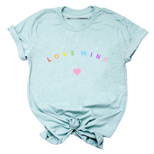 Love Wins Pastel Heart T-Shirt-LGBT Apparel, LGBT Clothing, LGBT T Shirt, BC3001-The Spark Company