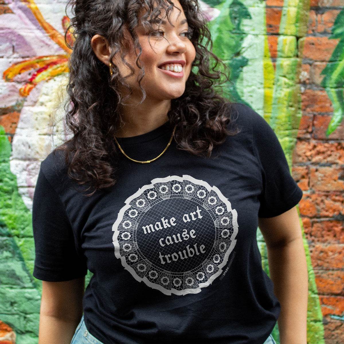 Make Art Cause Trouble T-Shirt-Feminist Apparel, Feminist Clothing, Feminist T Shirt, BC3001-The Spark Company