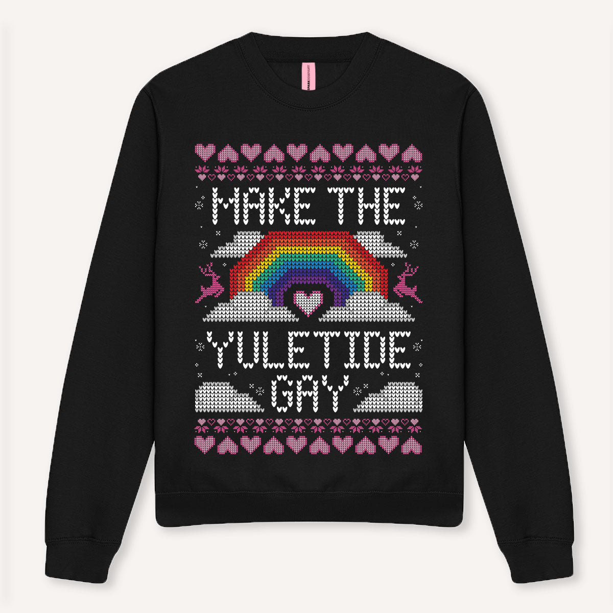 Make The Yuletide Gay Ugly Christmas Jumper-Feminist Apparel, Feminist Clothing, Feminist Sweatshirt, JH030-The Spark Company