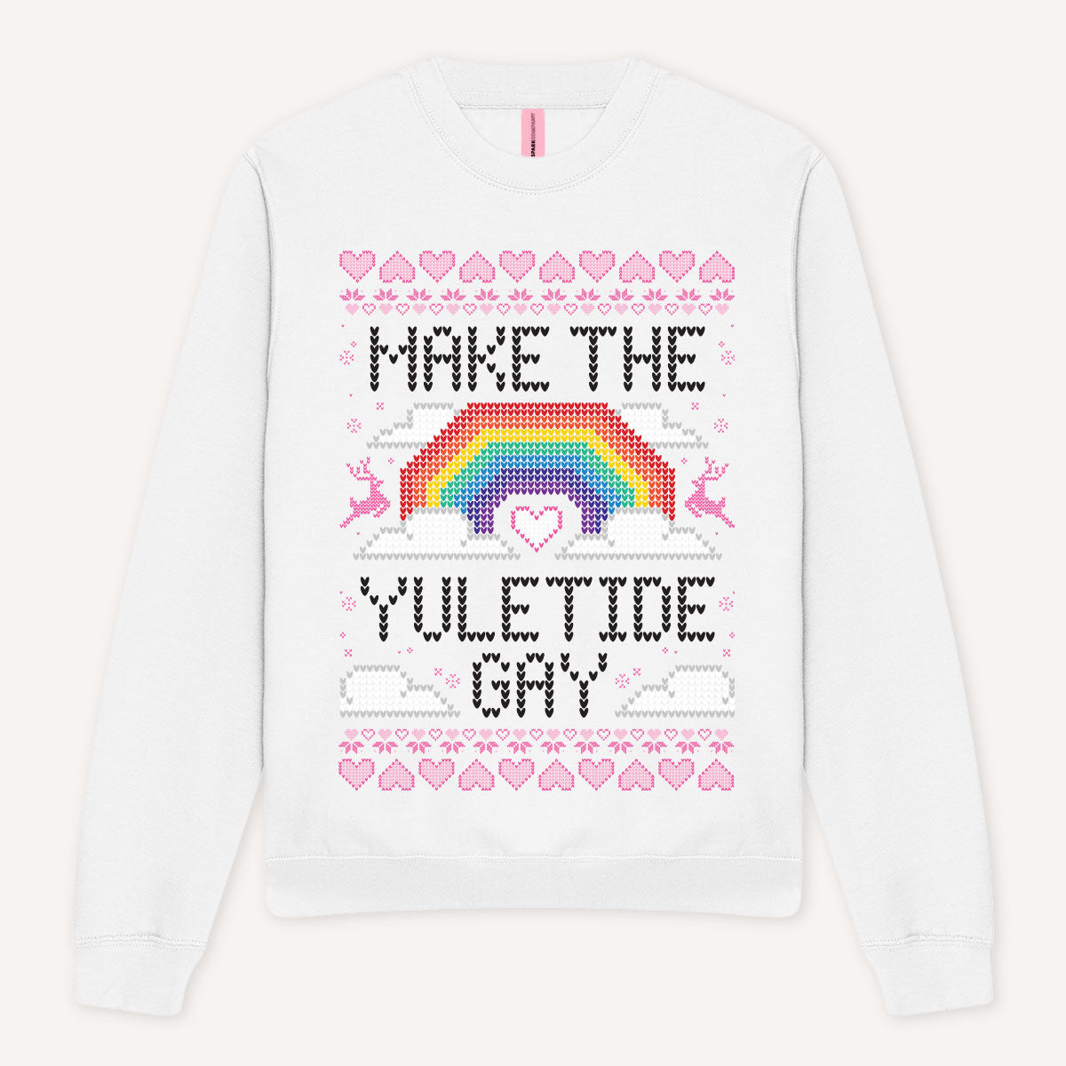 Make The Yuletide Gay Ugly Christmas Jumper-Feminist Apparel, Feminist Clothing, Feminist Sweatshirt, JH030-The Spark Company