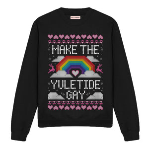 Make The Yuletide Gay Ugly Christmas Jumper-Feminist Apparel, Feminist Clothing, Feminist Sweatshirt, JH030-The Spark Company