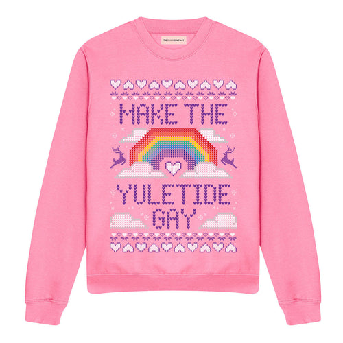 Make The Yuletide Gay Ugly Christmas Jumper-Feminist Apparel, Feminist Clothing, Feminist Sweatshirt, JH030-The Spark Company