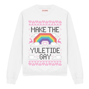 Make The Yuletide Gay Ugly Christmas Jumper-Feminist Apparel, Feminist Clothing, Feminist Sweatshirt, JH030-The Spark Company