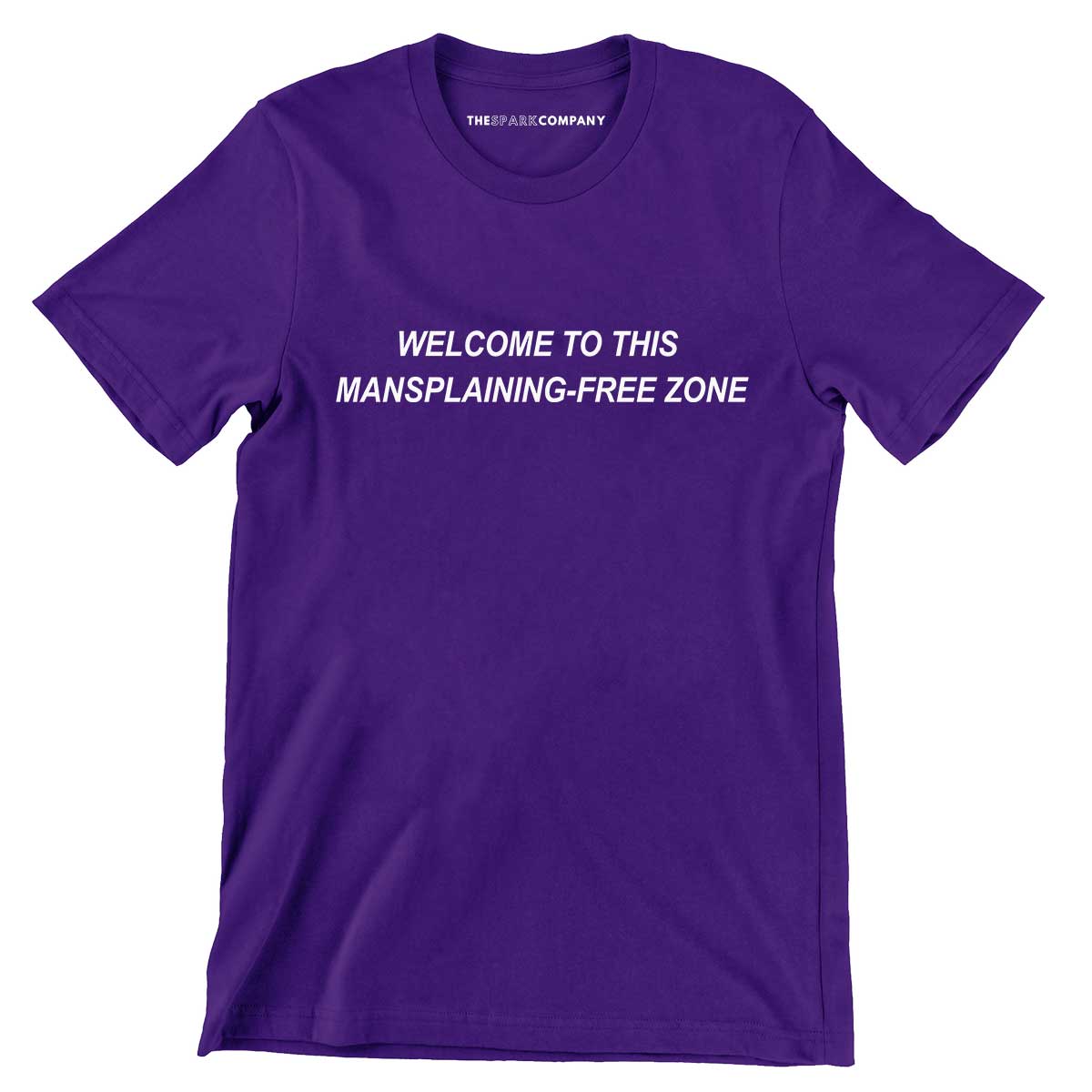Mansplaining-Free Zone Men's T-Shirt-Feminist Apparel, Feminist Clothing, Men's Feminist T Shirt, BC3001-The Spark Company