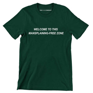 Mansplaining-Free Zone Men's T-Shirt-Feminist Apparel, Feminist Clothing, Men's Feminist T Shirt, BC3001-The Spark Company
