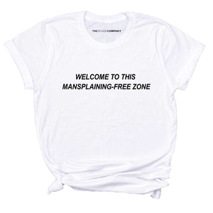 Mansplaining-Free Zone T-Shirt-Feminist Apparel, Feminist Clothing, Feminist T Shirt-The Spark Company