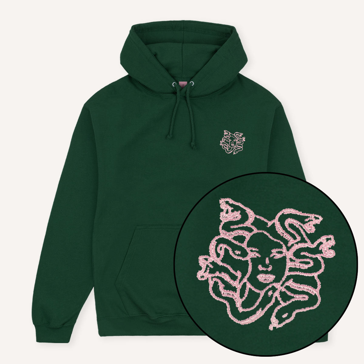 Medusa Embroidered Hoodie | The Spark Company