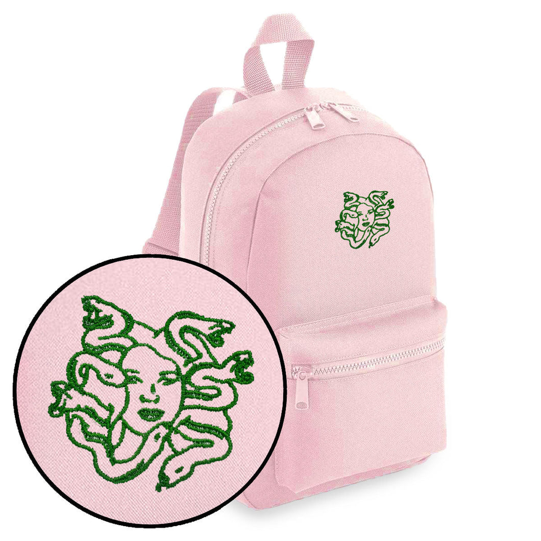 Medusa Embroidered Mini Backpack-Feminist Apparel, Feminist Gift, Feminist Mini Backpack, BG153-The Spark Company