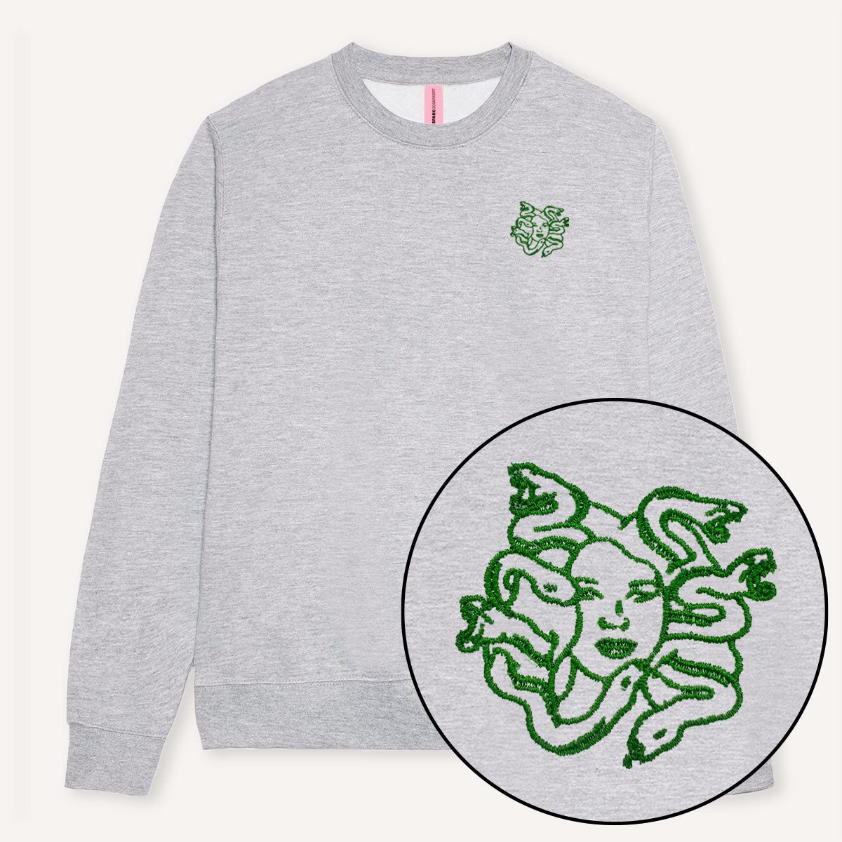 Medusa Embroidery Detail Sweatshirt-Feminist Apparel, Feminist Clothing, Feminist Sweatshirt, JH030-The Spark Company
