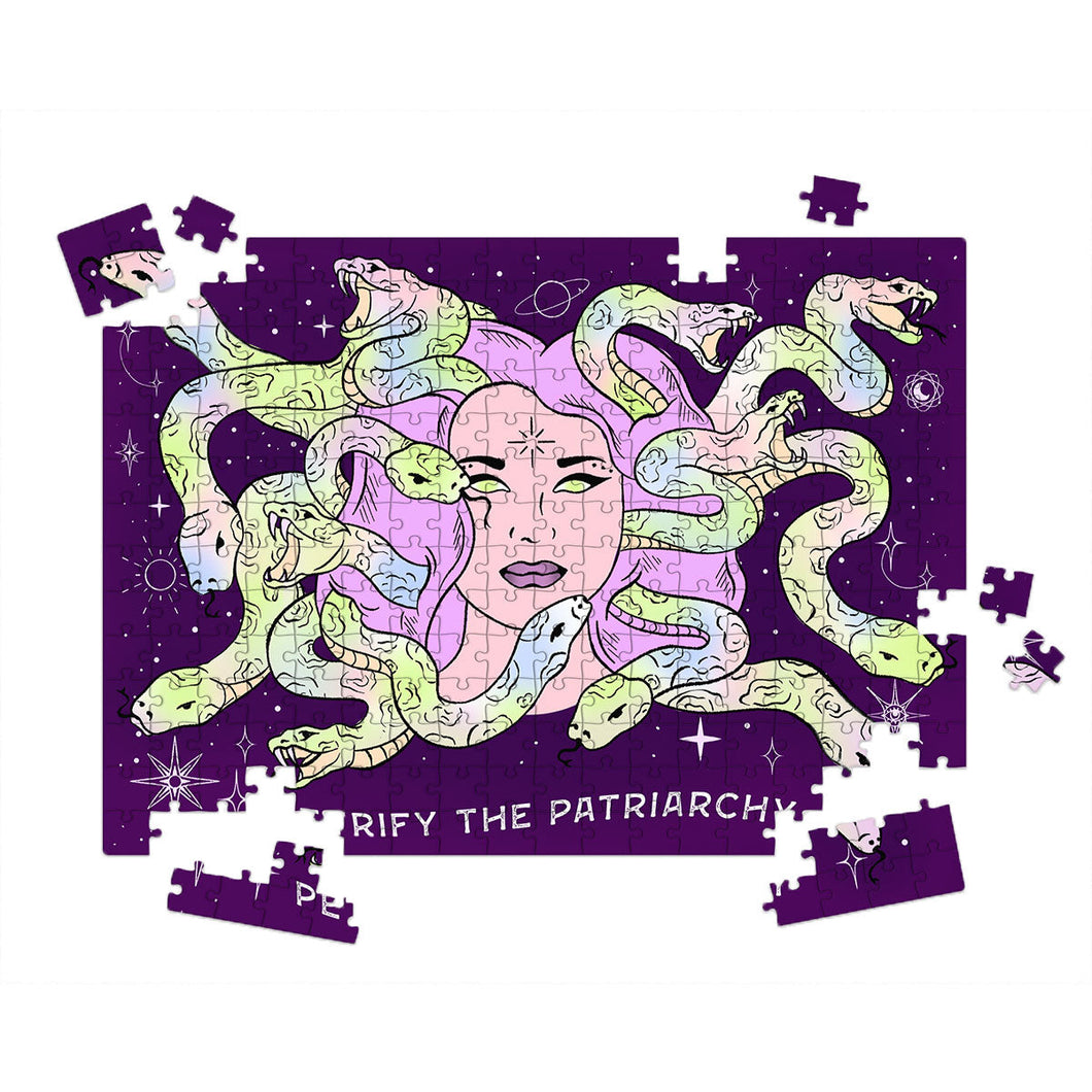 Medusa Jigsaw Puzzle-Feminist Apparel, Feminist Gift, Feminist Jigsaw-The Spark Company