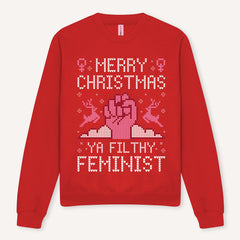 Example: Merry Christmas Ya Filthy Feminist Ugly Christmas Jumper