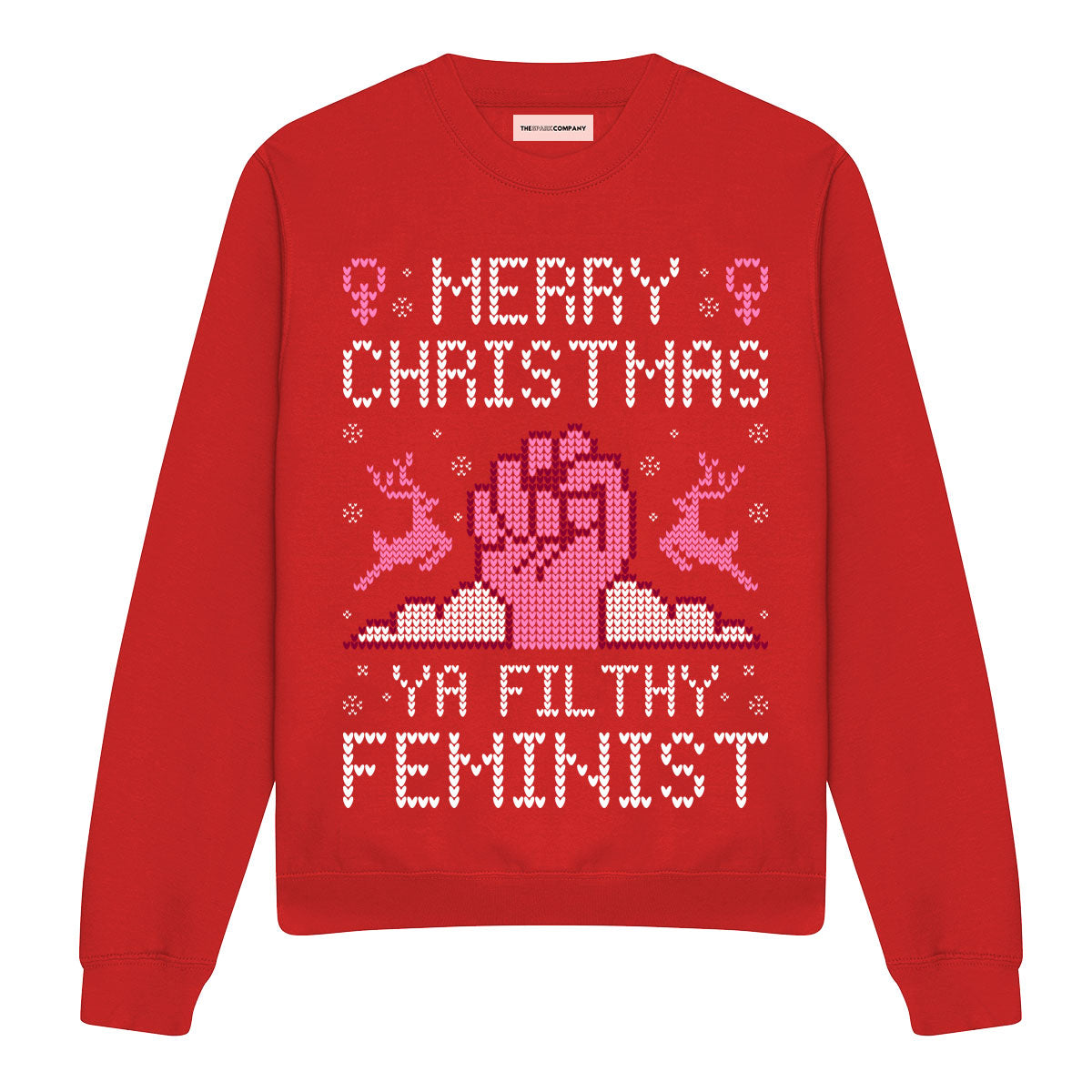 Merry Christmas Ya Filthy Feminist Ugly Christmas Jumper-Feminist Apparel, Feminist Clothing, Feminist Sweatshirt, JH030-The Spark Company