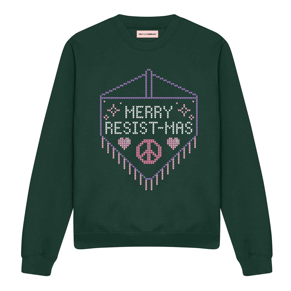 Merry Resist-mas Ugly Christmas Jumper-Feminist Apparel, Feminist Clothing, Feminist Sweatshirt, JH030-The Spark Company
