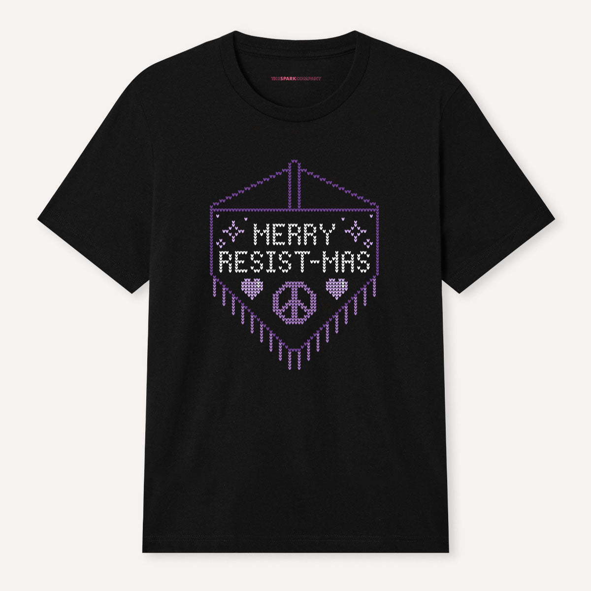 Merry Resist-mas Ugly Christmas T-Shirt-Feminist Apparel, Feminist Clothing, Feminist T Shirt, BC3001-The Spark Company