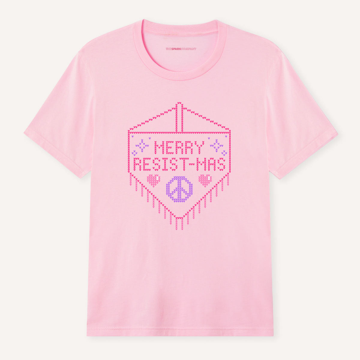 Merry Resist-mas Ugly Christmas T-Shirt-Feminist Apparel, Feminist Clothing, Feminist T Shirt, BC3001-The Spark Company