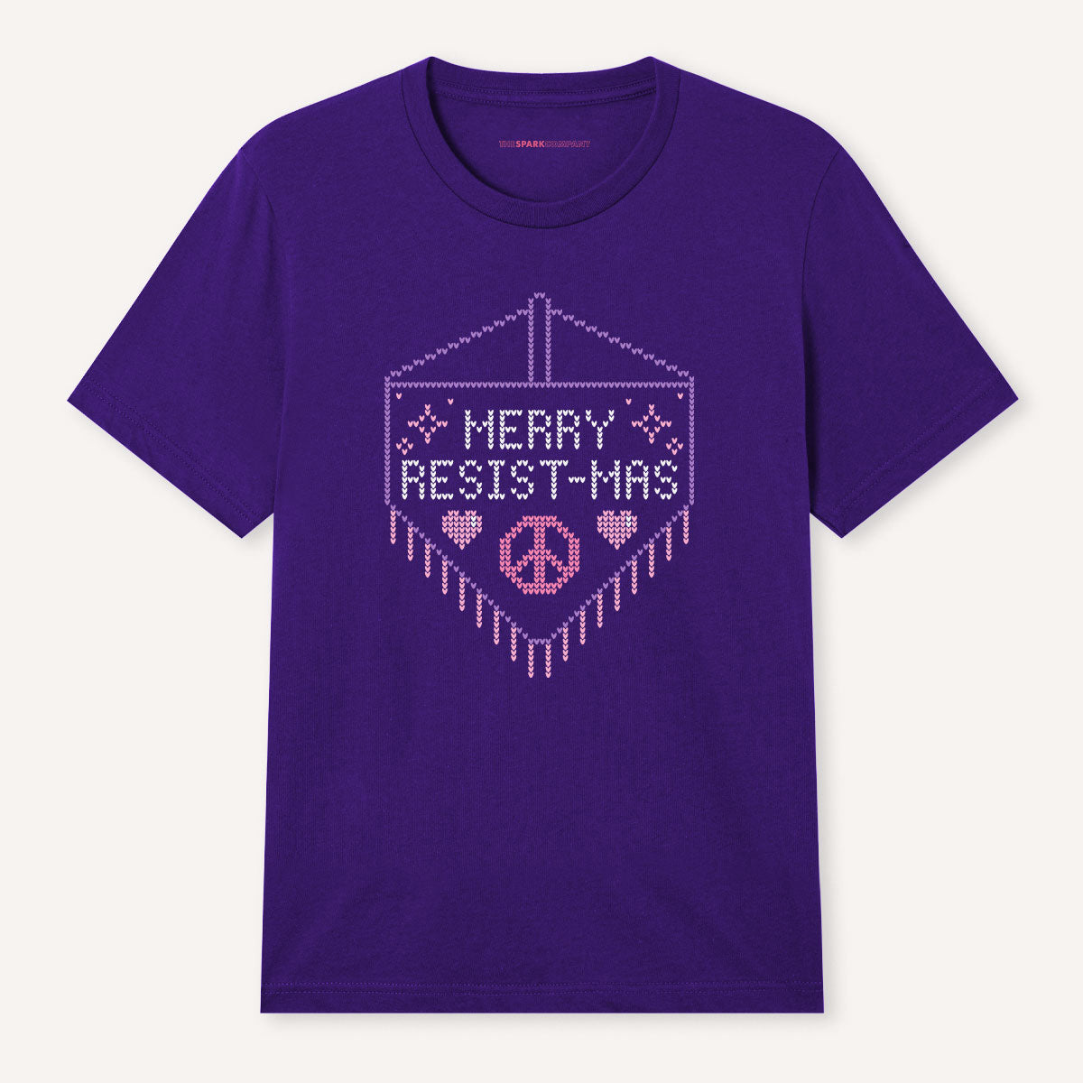 Merry Resist-mas Ugly Christmas T-Shirt-Feminist Apparel, Feminist Clothing, Feminist T Shirt, BC3001-The Spark Company