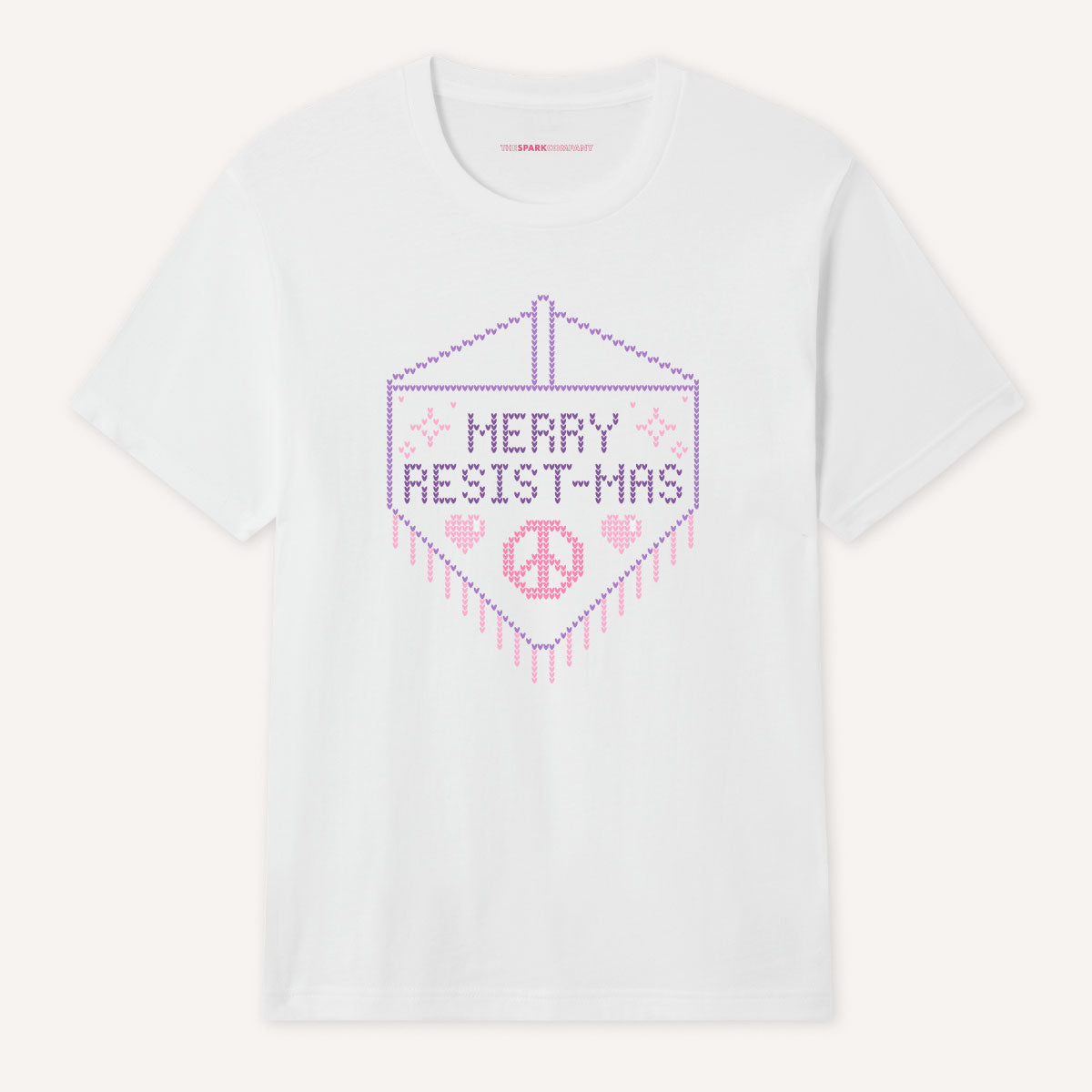 Merry Resist-mas Ugly Christmas T-Shirt-Feminist Apparel, Feminist Clothing, Feminist T Shirt, BC3001-The Spark Company