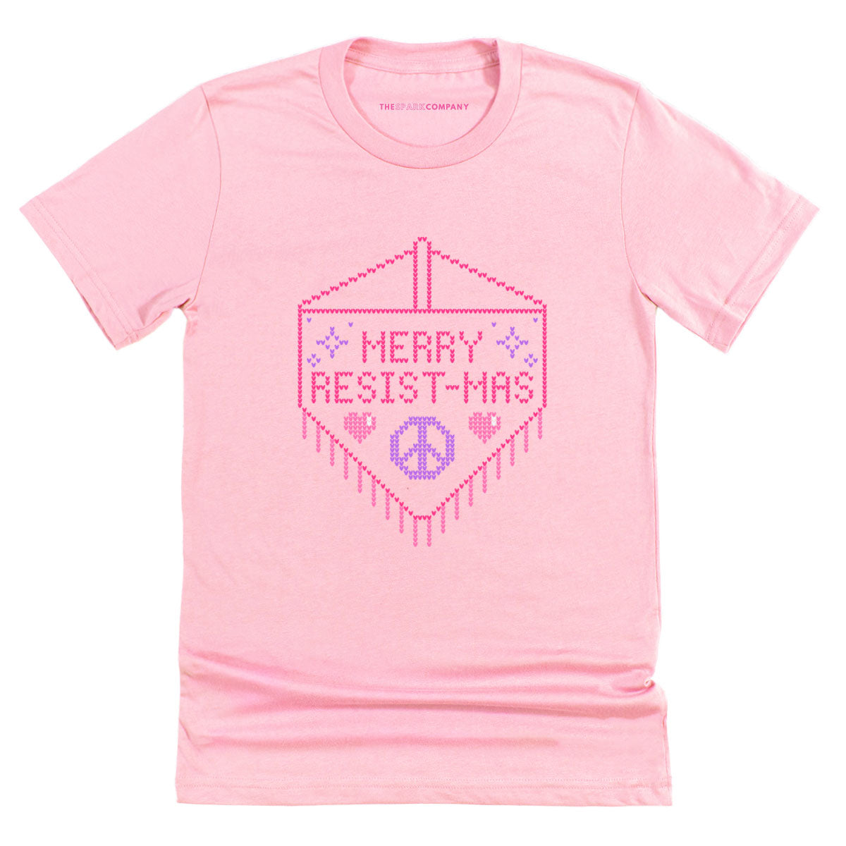 Merry Resist-mas Ugly Christmas T-Shirt-Feminist Apparel, Feminist Clothing, Feminist T Shirt, BC3001-The Spark Company