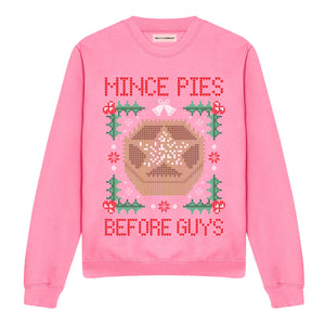 Mince Pies Before Guys Ugly Christmas Jumper-Feminist Apparel, Feminist Clothing, Feminist Sweatshirt, JH030-The Spark Company