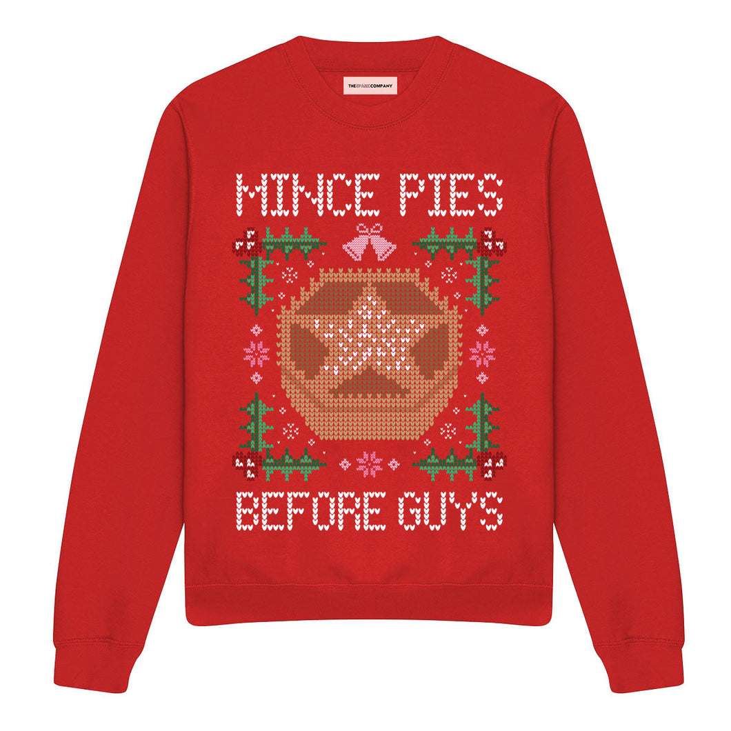 Mince Pies Before Guys Ugly Christmas Jumper-Feminist Apparel, Feminist Clothing, Feminist Sweatshirt, JH030-The Spark Company