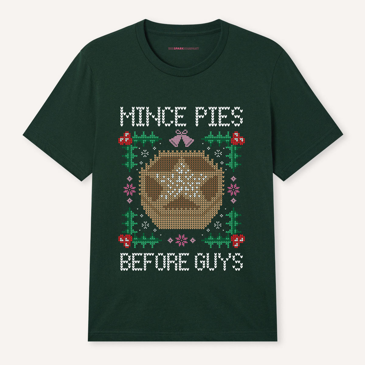Mince Pies Before Guys Ugly Christmas T-Shirt-Feminist Apparel, Feminist Clothing, Feminist T Shirt, BC3001-The Spark Company