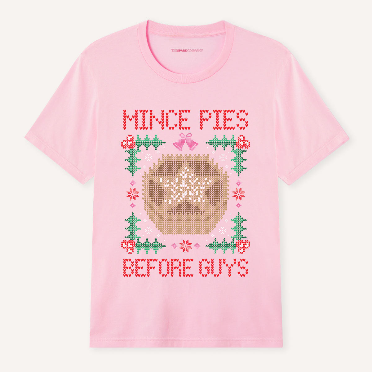 Mince Pies Before Guys Ugly Christmas T-Shirt-Feminist Apparel, Feminist Clothing, Feminist T Shirt, BC3001-The Spark Company