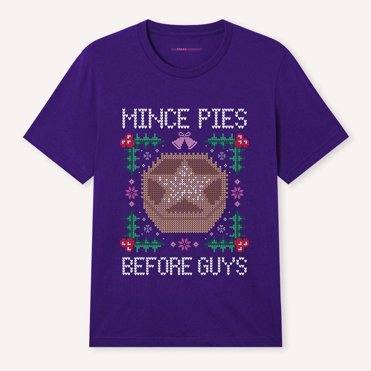 Mince Pies Before Guys Ugly Christmas T-Shirt-Feminist Apparel, Feminist Clothing, Feminist T Shirt, BC3001-The Spark Company