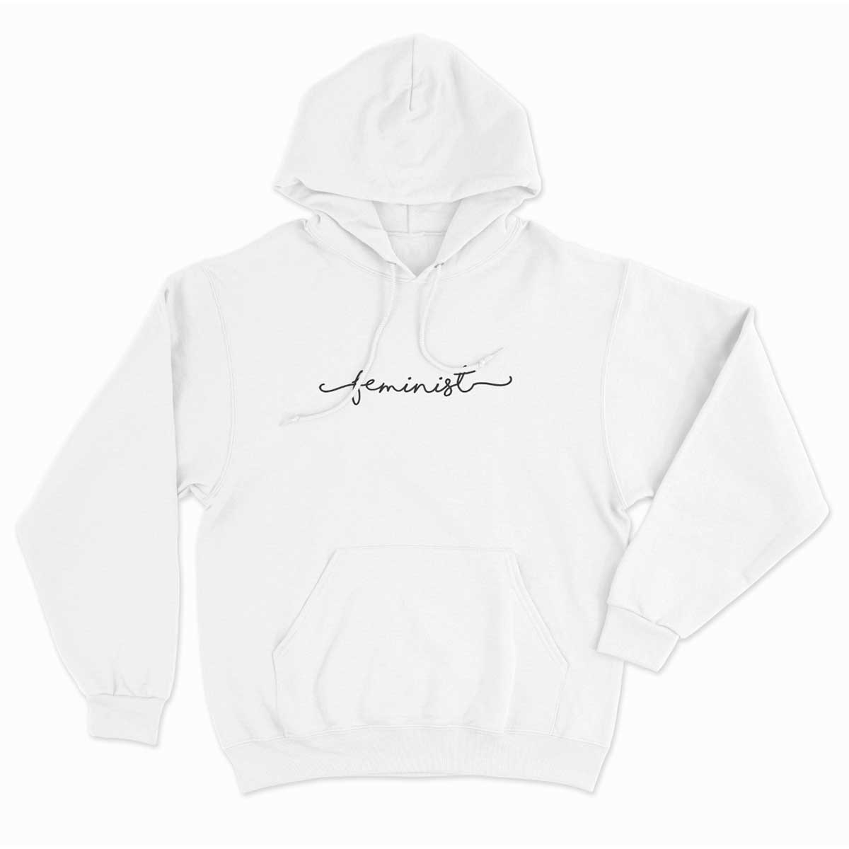 Minimalist Feminist Script Hoodie-Feminist Apparel, Feminist Clothing, Feminist Hoodie, JH001-The Spark Company