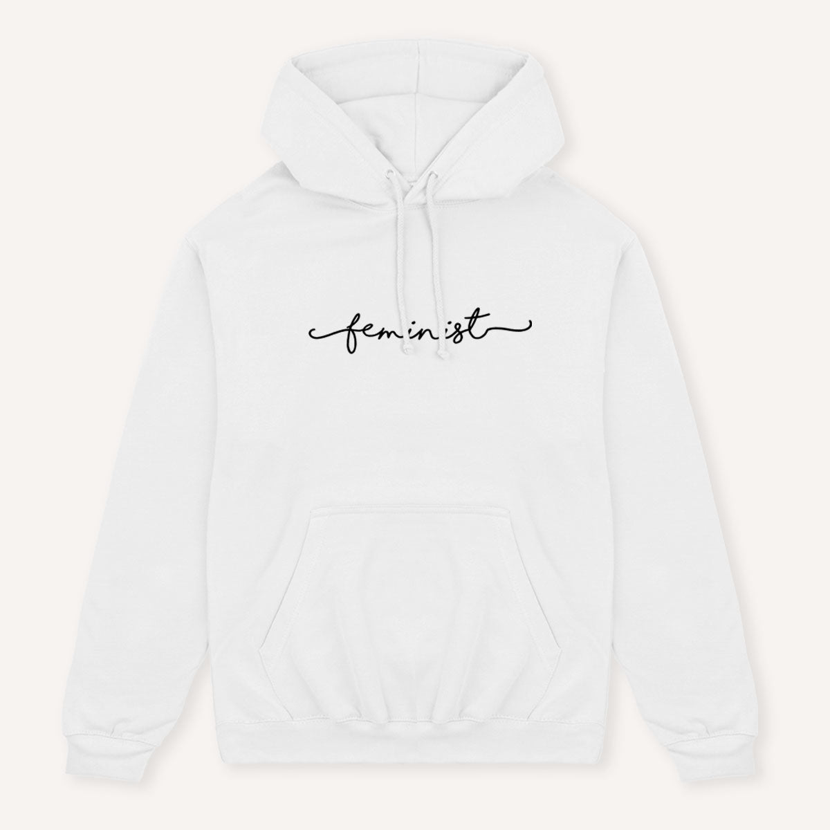 Minimalist Feminist Script Hoodie-Feminist Apparel, Feminist Clothing, Feminist Hoodie, JH001-The Spark Company