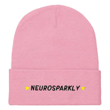 Load image into Gallery viewer, Neurosparkly Embroidered Beanie Hat-Feminist Apparel, Feminist Gift, Feminist Cuffed Beanie Hat, BB45-The Spark Company