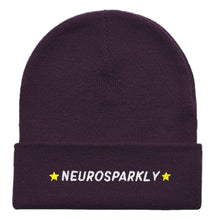 Load image into Gallery viewer, Neurosparkly Embroidered Beanie Hat-Feminist Apparel, Feminist Gift, Feminist Cuffed Beanie Hat, BB45-The Spark Company