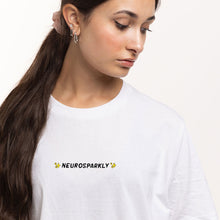 Load image into Gallery viewer, Neurosparkly Embroidered T-Shirt-Feminist Apparel, Feminist Clothing, Feminist T Shirt, BC3001-The Spark Company