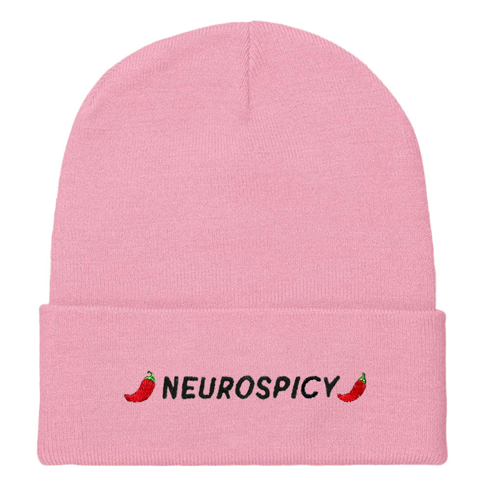 Neurospicy Embroidered Beanie Hat-Feminist Apparel, Feminist Gift, Feminist Cuffed Beanie Hat, BB45-The Spark Company