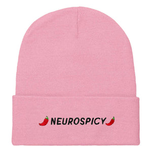 Neurospicy Embroidered Beanie Hat-Feminist Apparel, Feminist Gift, Feminist Cuffed Beanie Hat, BB45-The Spark Company