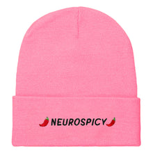 Load image into Gallery viewer, Neurospicy Embroidered Beanie Hat-Feminist Apparel, Feminist Gift, Feminist Cuffed Beanie Hat, BB45-The Spark Company