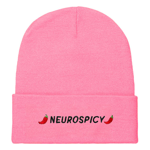 Neurospicy Embroidered Beanie Hat-Feminist Apparel, Feminist Gift, Feminist Cuffed Beanie Hat, BB45-The Spark Company