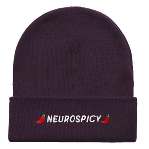 Neurospicy Embroidered Beanie Hat-Feminist Apparel, Feminist Gift, Feminist Cuffed Beanie Hat, BB45-The Spark Company