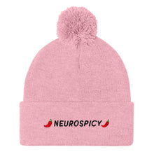 Load image into Gallery viewer, Neurospicy Embroidered Pom Pom Beanie Hat-Feminist Apparel, Feminist Gift, Feminist Beanie Hat BB426-The Spark Company