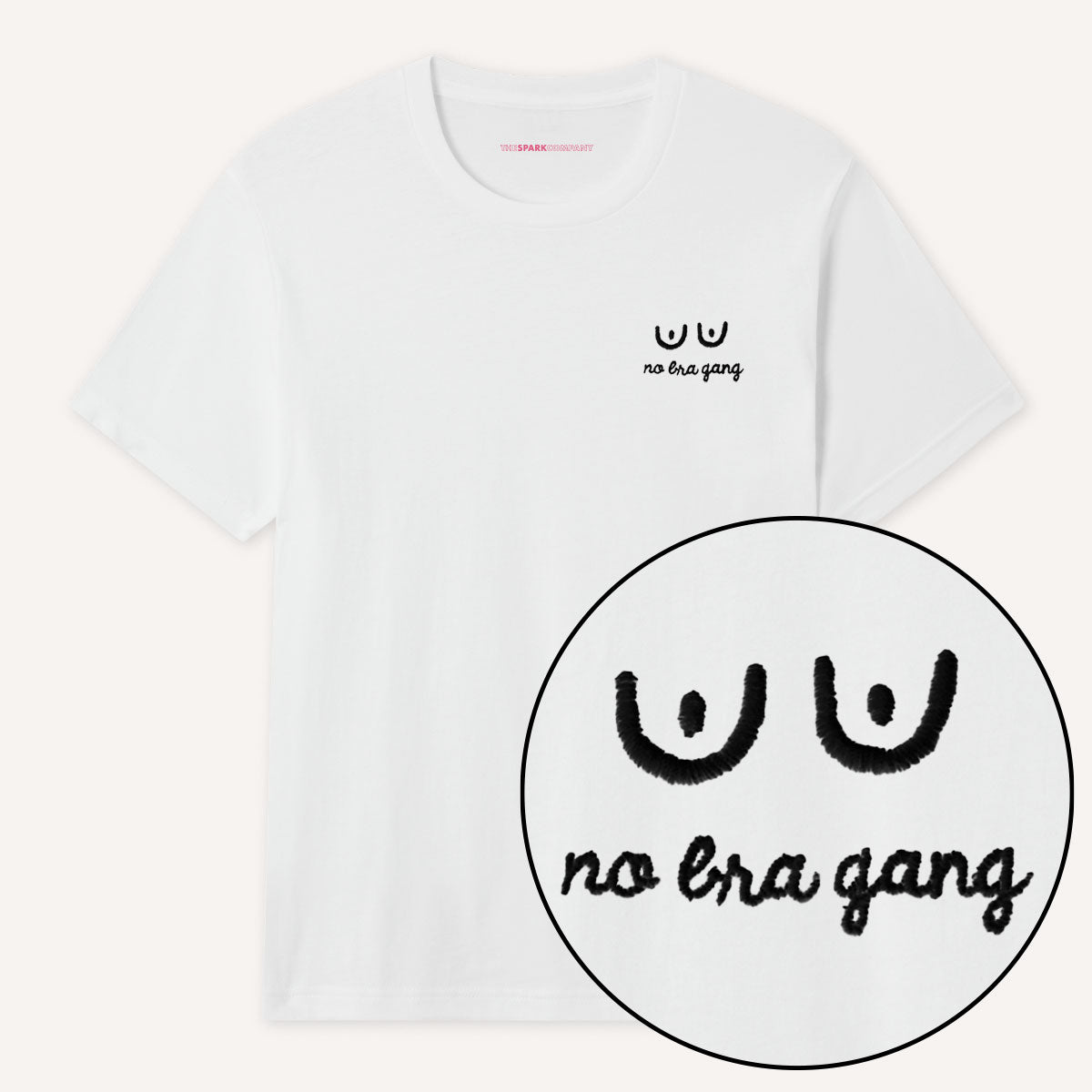 No Bra Gang Embroidered T Shirt