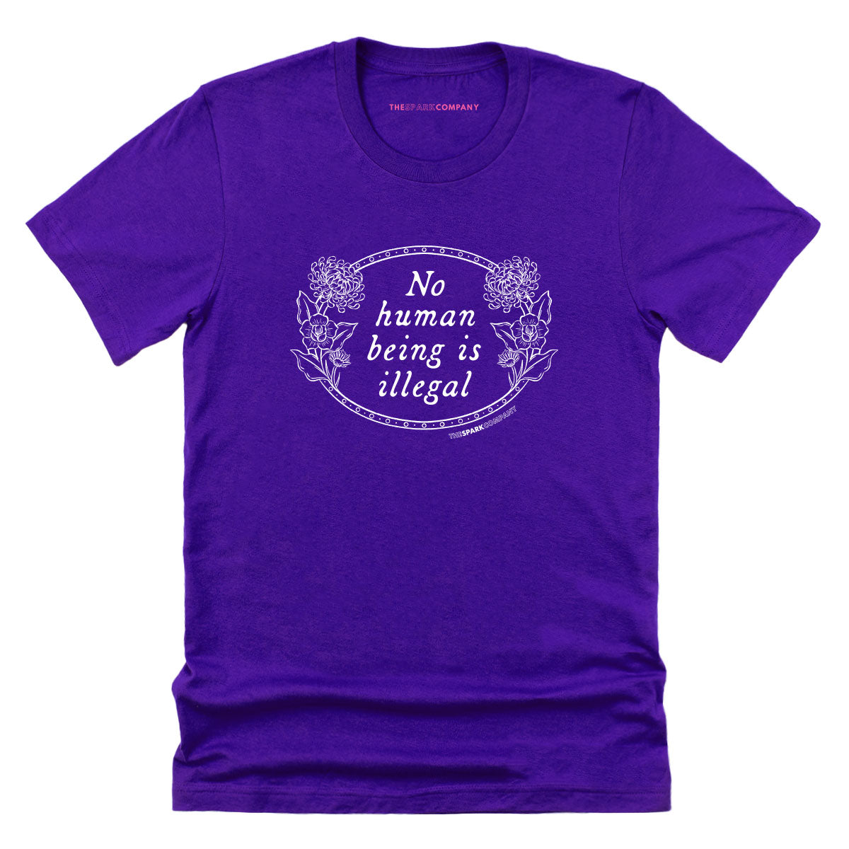 No Human Being Is Illegal T-Shirt-Feminist Apparel, Feminist Clothing, Feminist T Shirt, BC3001-The Spark Company