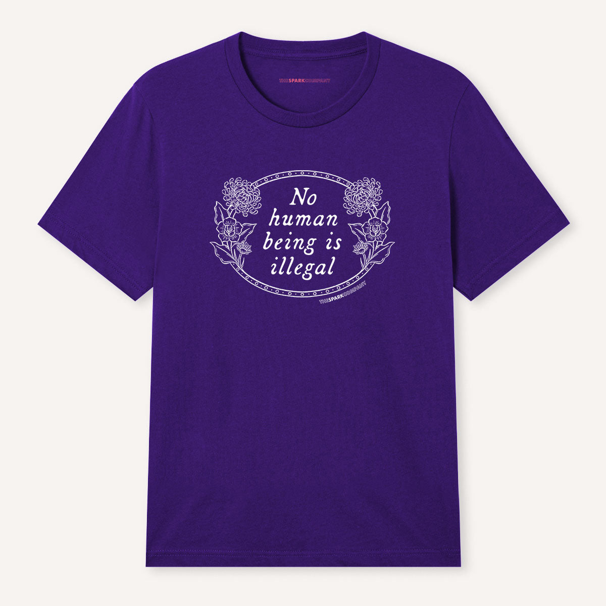 No Human Being Is Illegal T-Shirt-Feminist Apparel, Feminist Clothing, Feminist T Shirt, BC3001-The Spark Company
