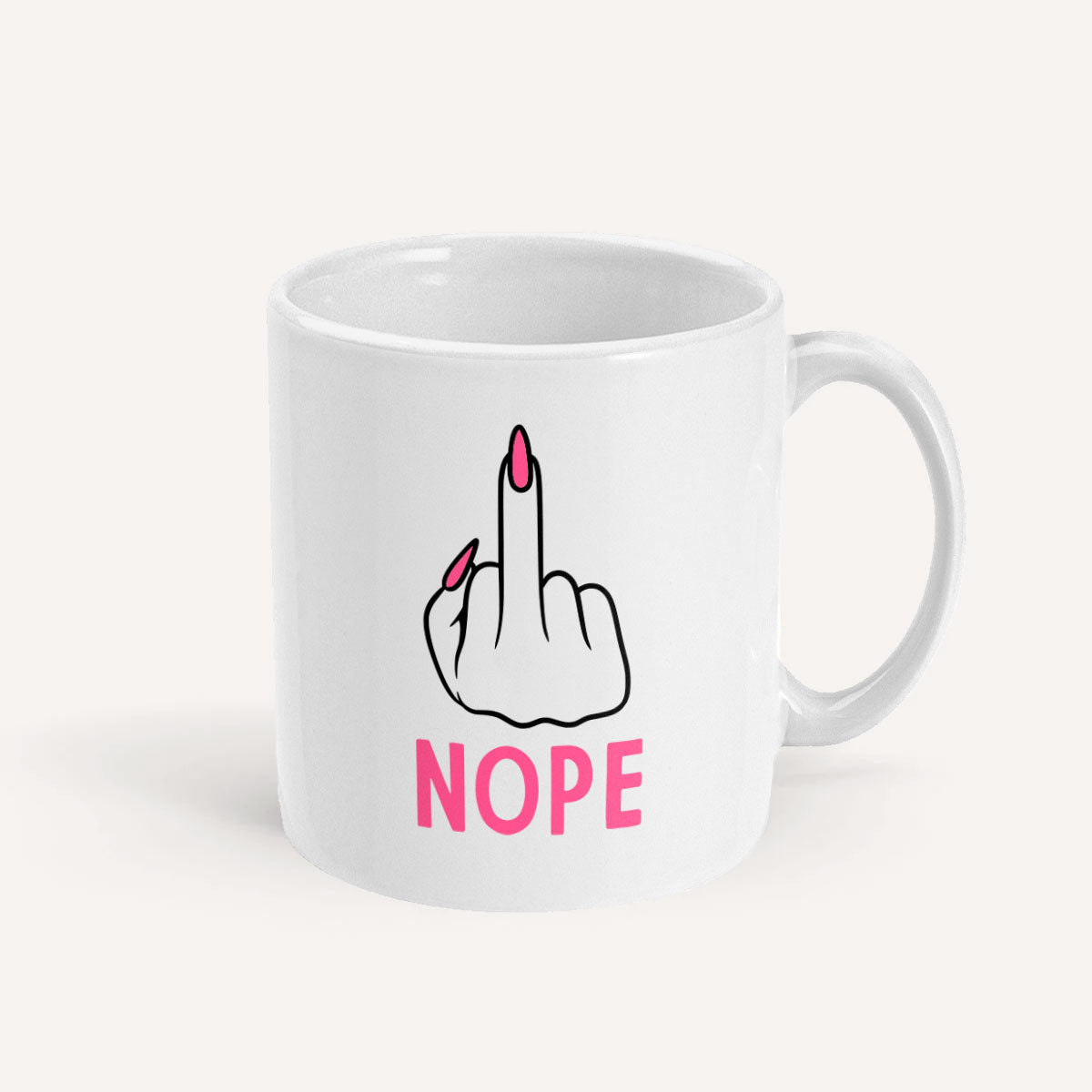 Nope Mug-Feminist Apparel, Feminist Gift, Feminist Coffee Mug, 11oz White Ceramic-The Spark Company