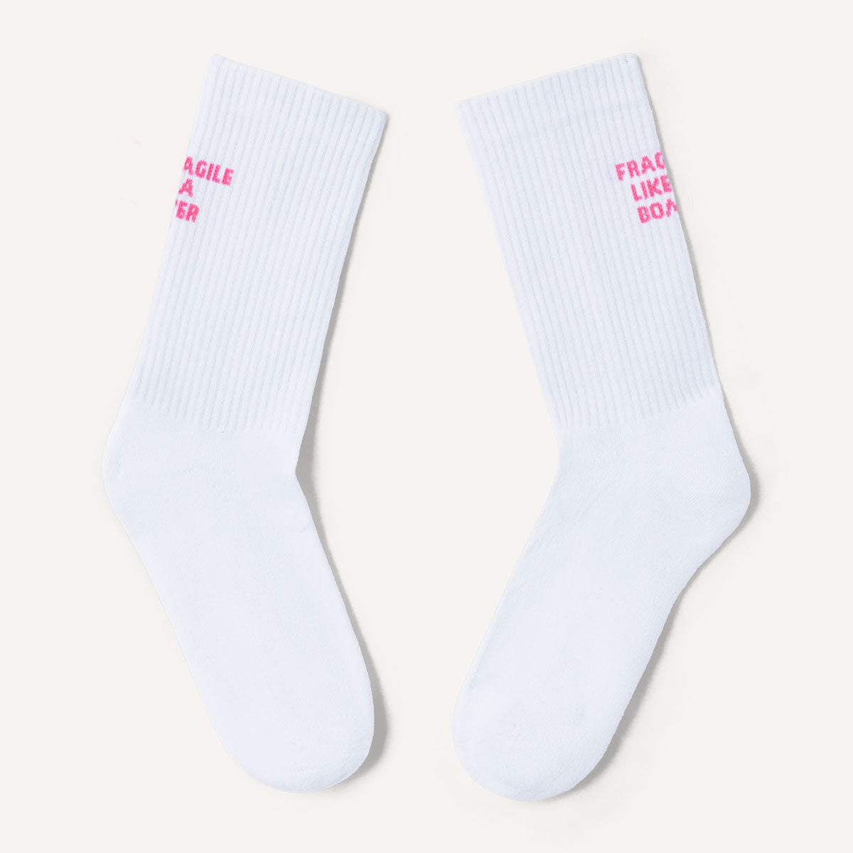 Not Fragile Like A Flower, Fragile Like A Bomb Socks-Feminist Apparel, Feminist Clothing, Feminist Socks-The Spark Company