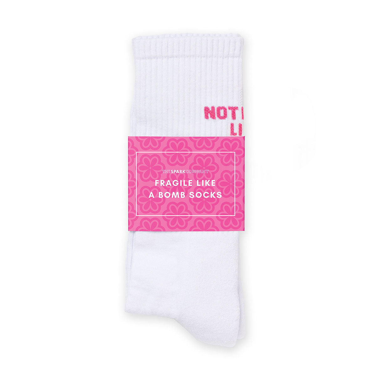 Not Fragile Like A Flower, Fragile Like A Bomb Socks-Feminist Apparel, Feminist Clothing, Feminist Socks-The Spark Company
