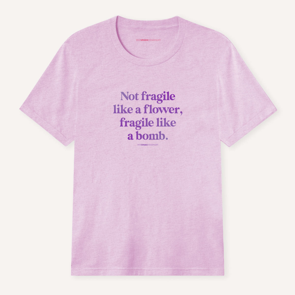 Not Fragile Like A Flower, Fragile Like A Bomb T-Shirt-Feminist Apparel, Feminist Clothing, Feminist T Shirt, BC3001-The Spark Company